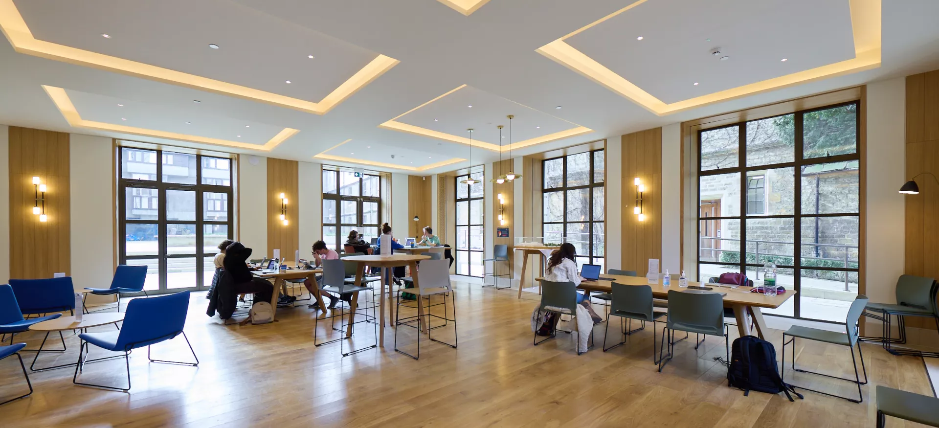 The cafe space in Trinity College's Levine Building.