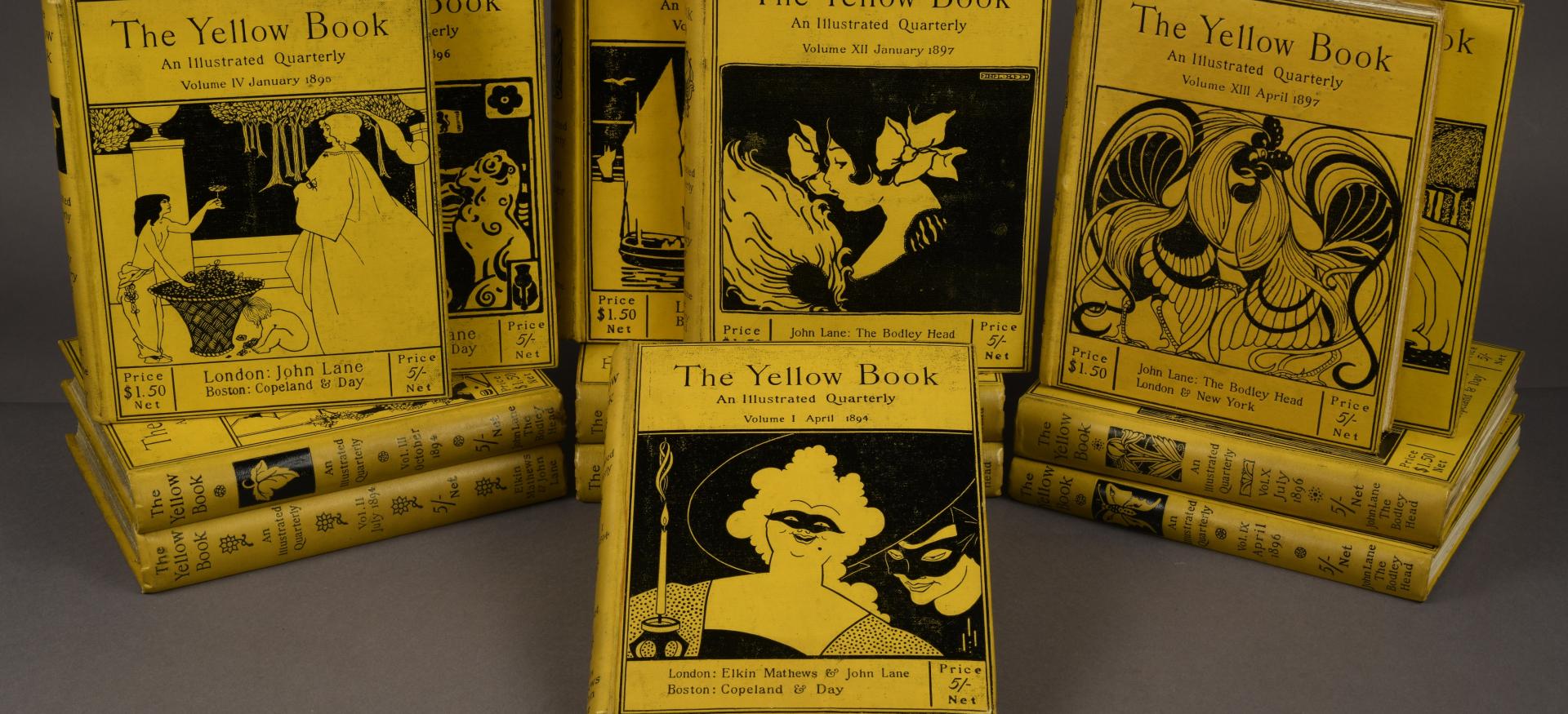 A collection of the Yellow Book volumes.