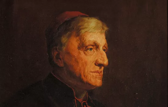 A portrait of John Henry Newman. 