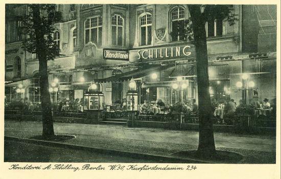 A postcard showing Café Schilling, one of the favourite haunts of Freud translator Alix Strachey.