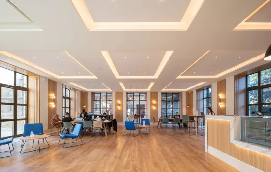 The inside of the Levine Building cafe.