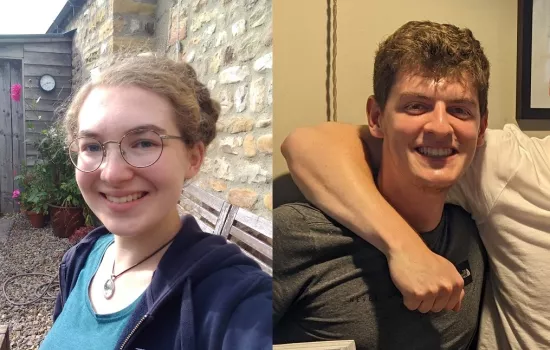 side by side images of Laura Bradby and harry Walton.