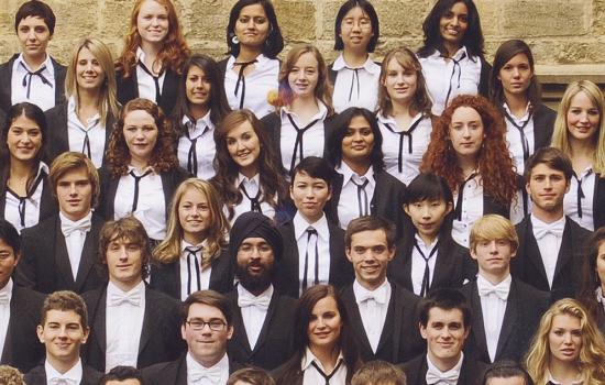 A group of students at matriculation in 2009