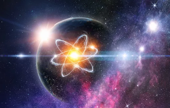 An image and graphic showing nuclear fusion clouds.