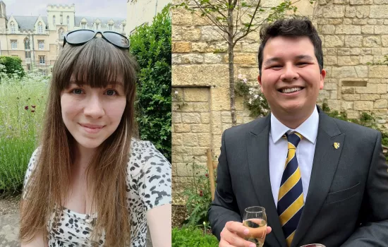 Side by side headshots of Alice Hardaker and Kam Poon.