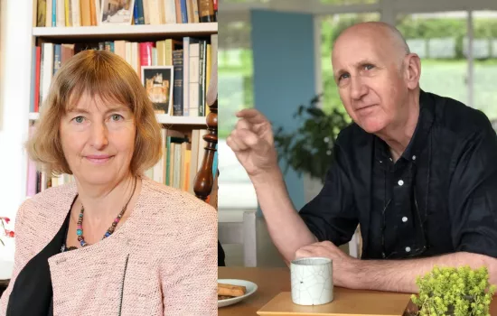 Side by side headshots of Valerie Worth and Craig Clunas.