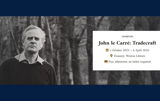 John le Carré: Tradecraft Exhibition banner