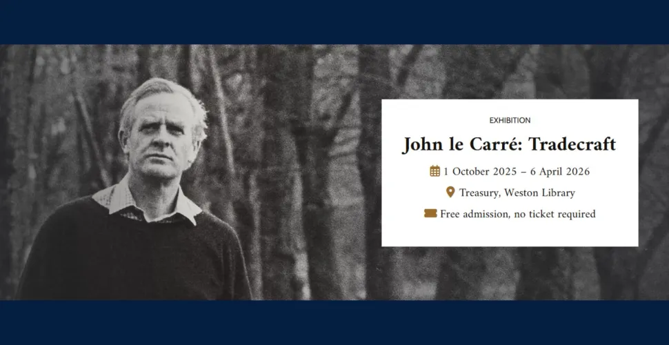 John le Carré: Tradecraft Exhibition banner