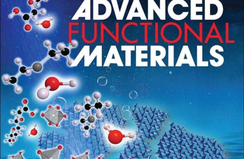 The cover of Advanced Functional Materials magazine.