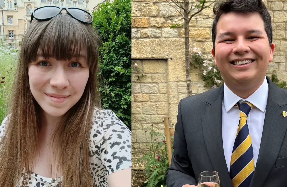Side by side headshots of Alice Hardaker and Kam Poon.