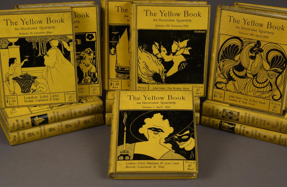 A collection of the Yellow Book volumes.