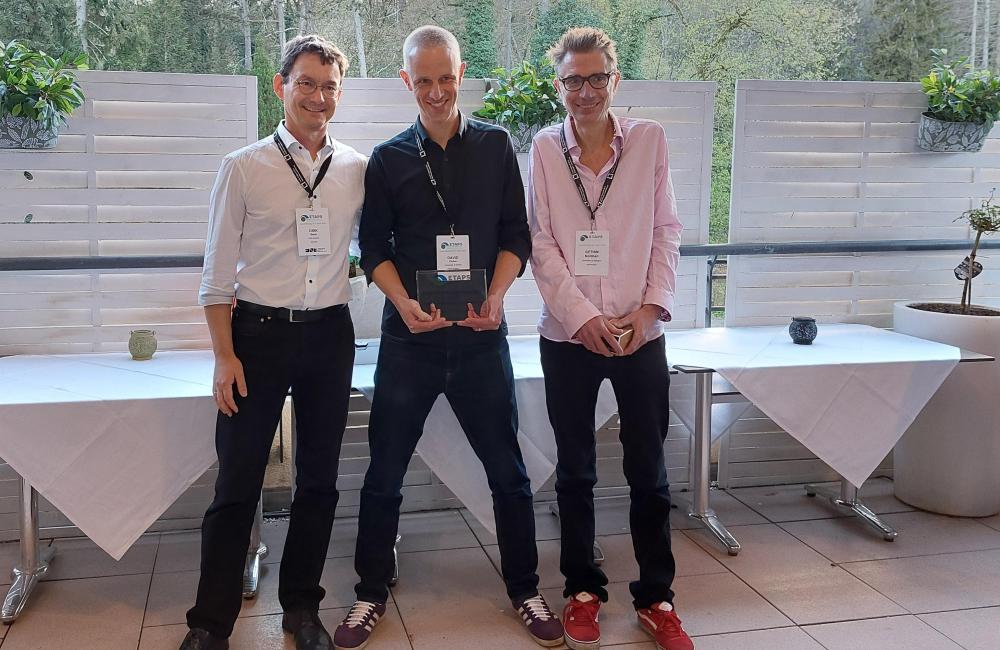 Trinity tutorial fellow David Parker and two colleagues hold the ETAPS Test of Time Award.
