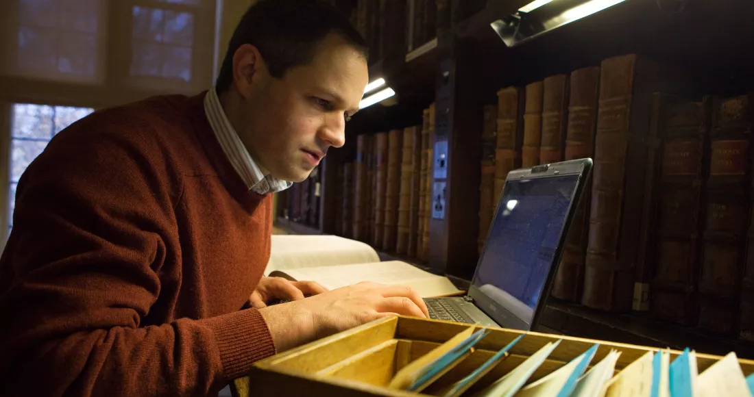 Richard Ashdowne researching