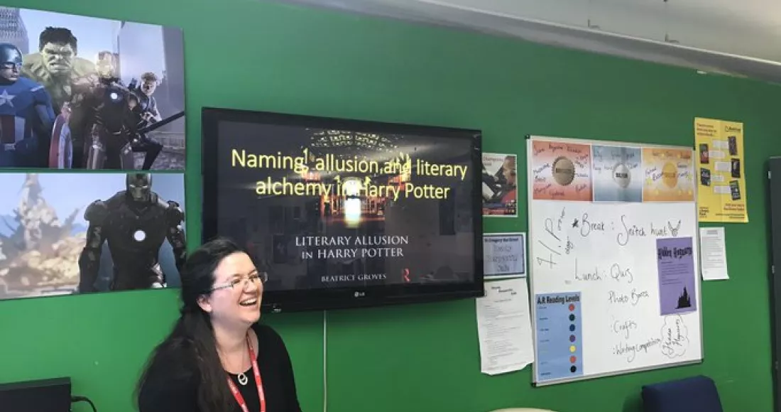 Beatrice Groves at a talk