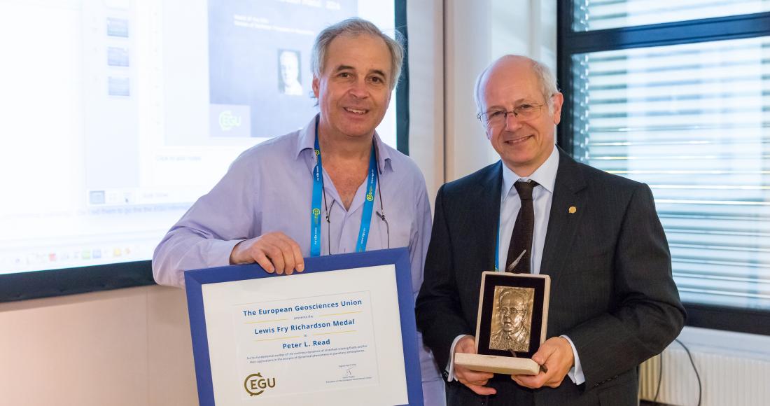 Receiving the Lewis Fry Richardson Medal of the European Geosciences Union in Vienna