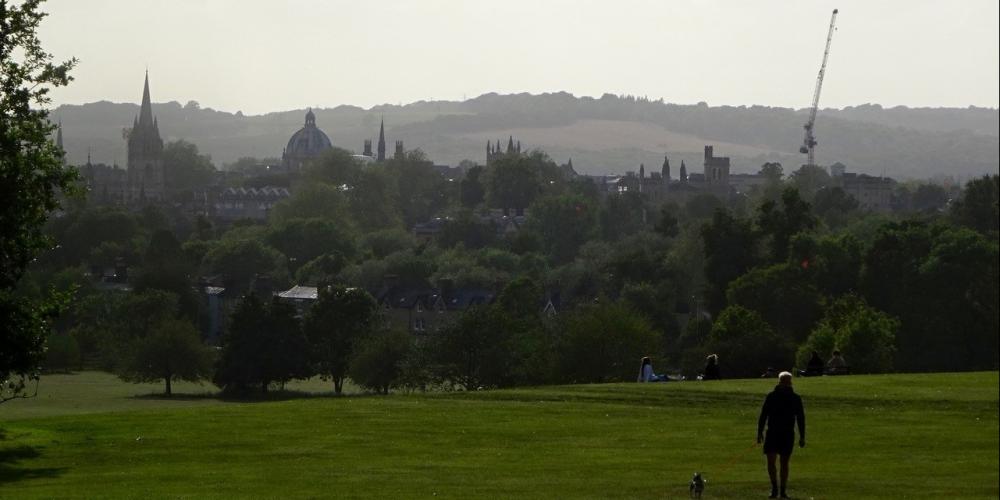 The crane on the Trinity College site is visible in the skyline from South Park.