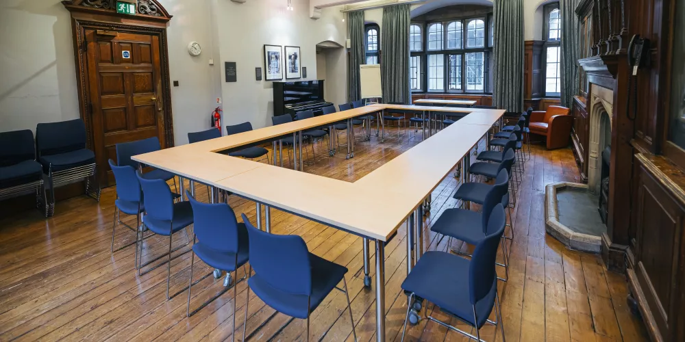 The Sutro Room with boardroom seating.