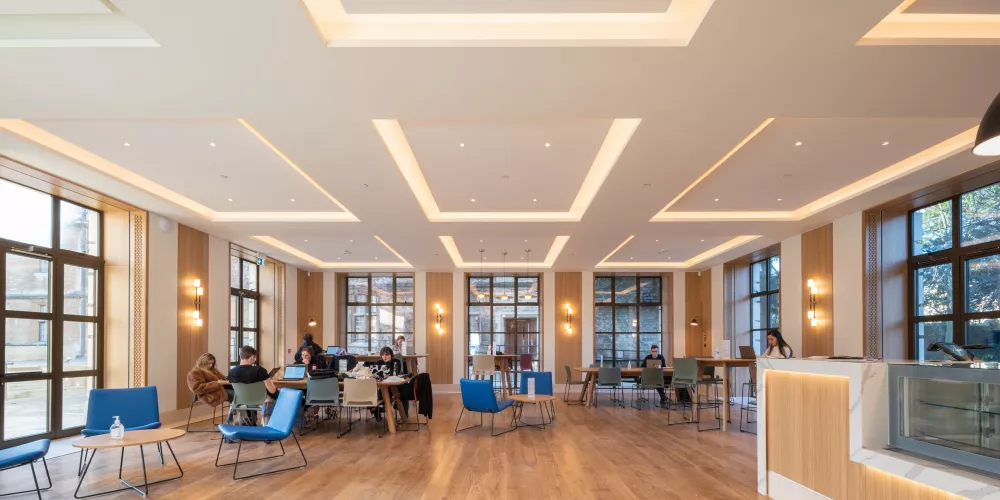 The inside of the Levine Building cafe.