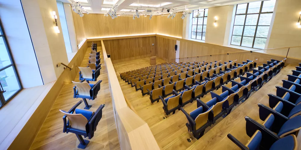 Levine auditorium view from the balcony.