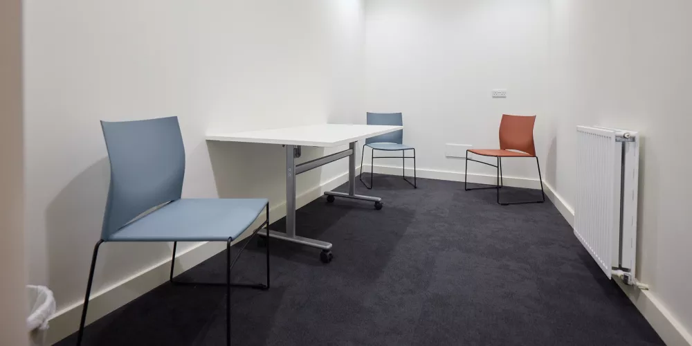 The Levine Building Green Room.