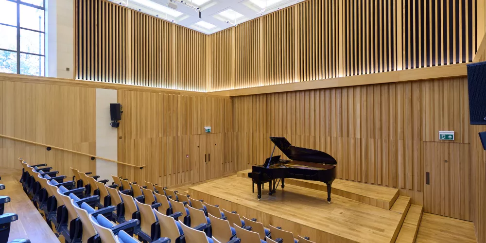 The Auditoirum stage with baffles up.