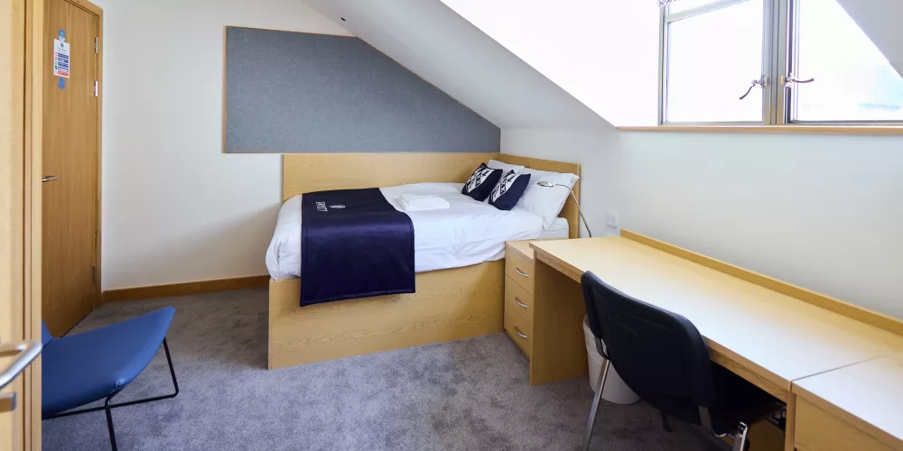  A single ensuite room in the Trinity Levine Building.