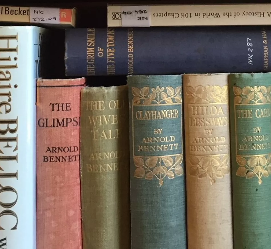Books in bookcase