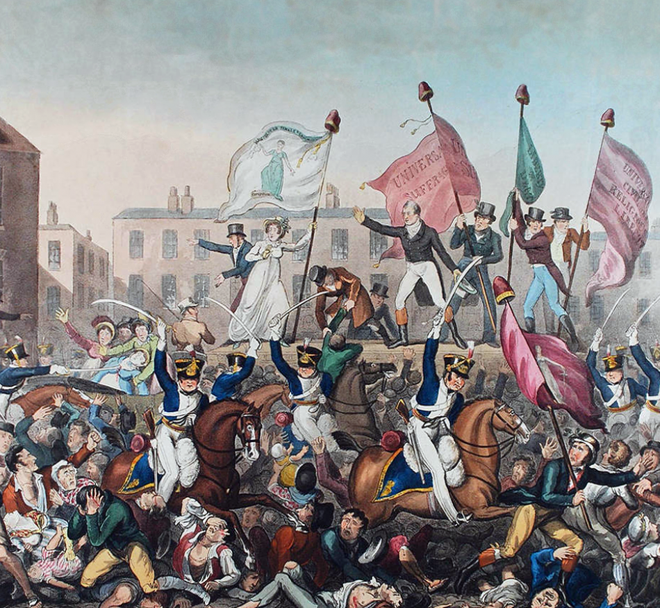 A painting of the Peterloo Massacre